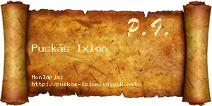 Puskás Ixion névjegykártya